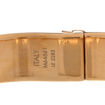 Louis Vuitton Brass Crystal Monogram Nanogram Strass Cuff M Gold 5 of 7