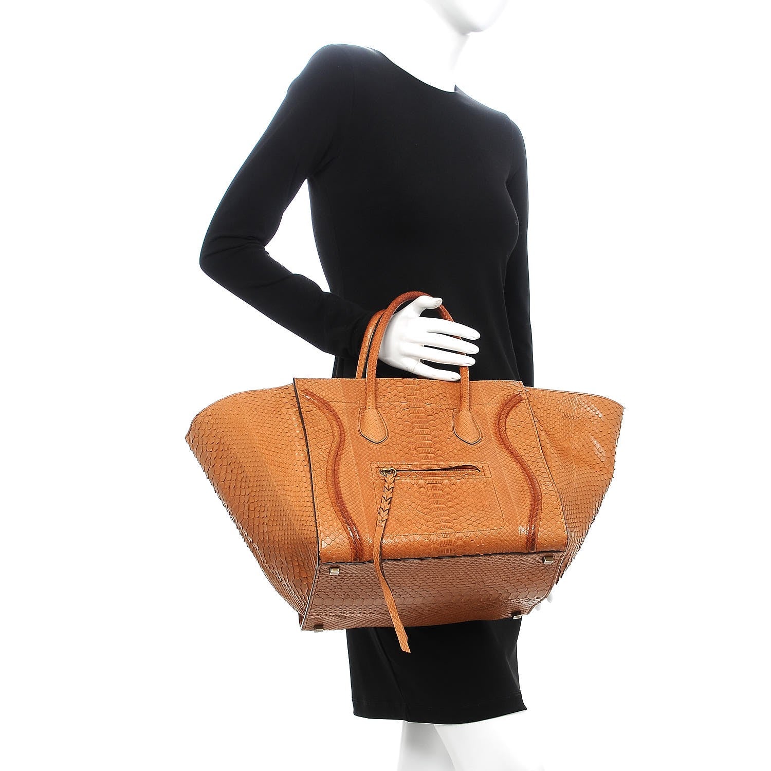 Celine Python Medium Phantom Luggage Light Copper 2 of 7