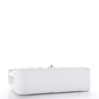 Chanel Caviar Quilted Jumbo Double Flap White 5 of 11