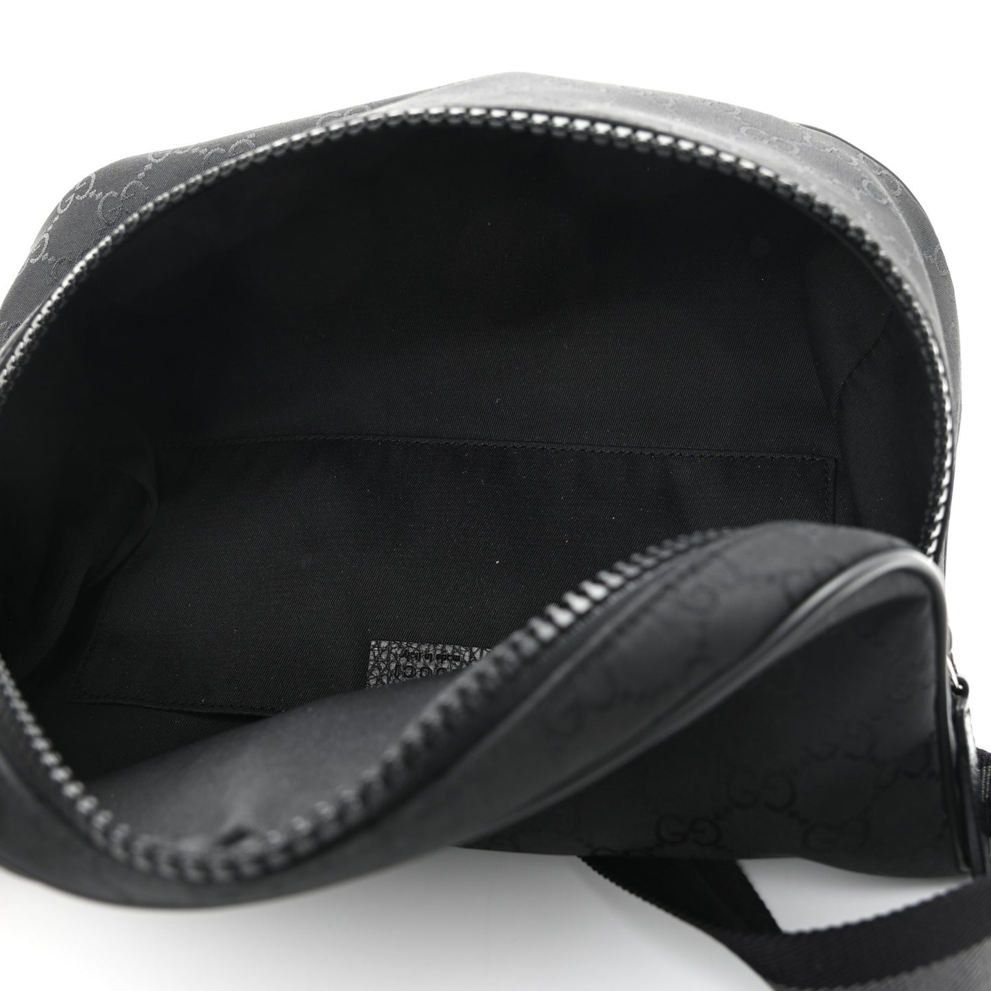 Nylon Monogram Fanny Pack Belt Bag Black