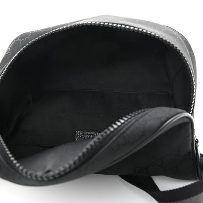 Gucci Nylon Monogram Fanny Pack Belt Bag Black 5 of 10