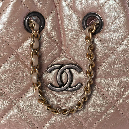 Chanel Iridescent Lambskin Calfskin Small Quilted Gabrielle Backpack Light Pink 8 of 11