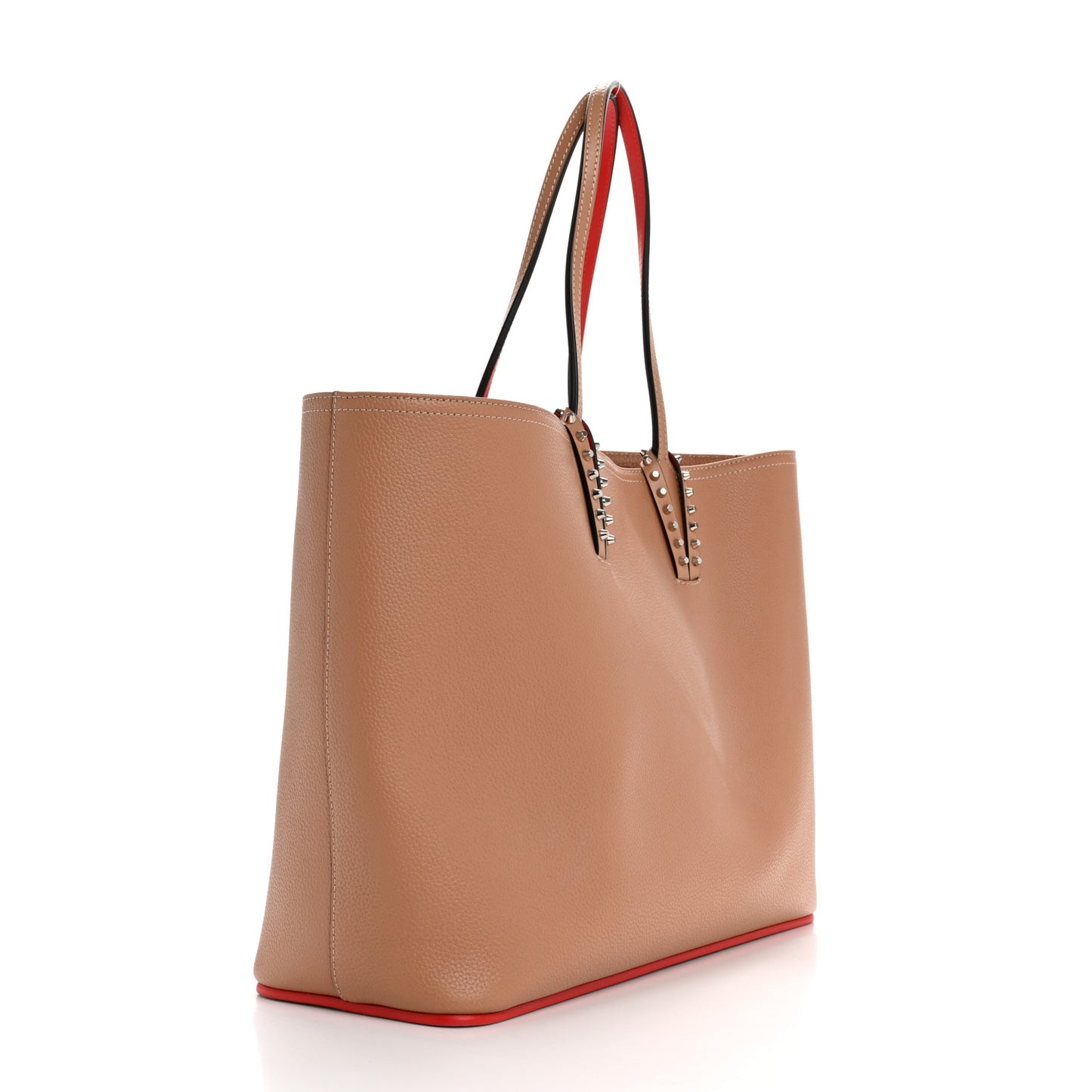 Calfskin Spikes East West Cabata Tote Nude