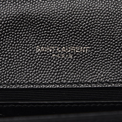 Saint Laurent Grain De Poudre Small Monogram Kate Satchel Black 6 of 7
