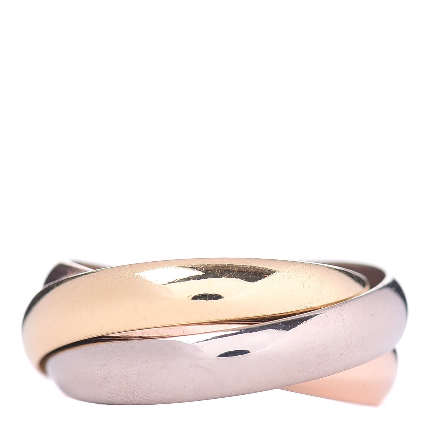 18K Pink Yellow White Gold Classic Trinity Ring 49 4.75