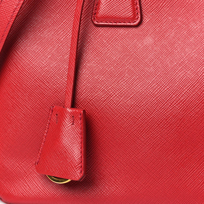 Prada Saffiano Small Galleria Double Zip Tote Fuoco 10 of 15