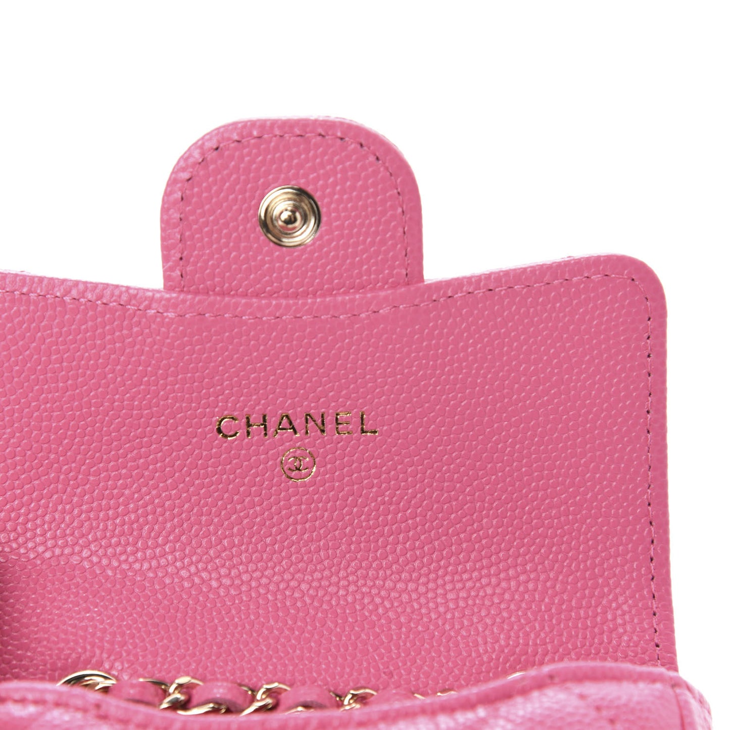 Caviar Quilted Flap Chain Waist Bag Pink
