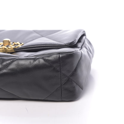 Chanel Goatskin Quilted Medium 19 Flap Black 9 of 11