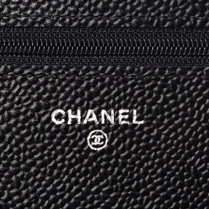 Chanel Caviar Quilted Wallet On Chain WOC Black 5 of 9