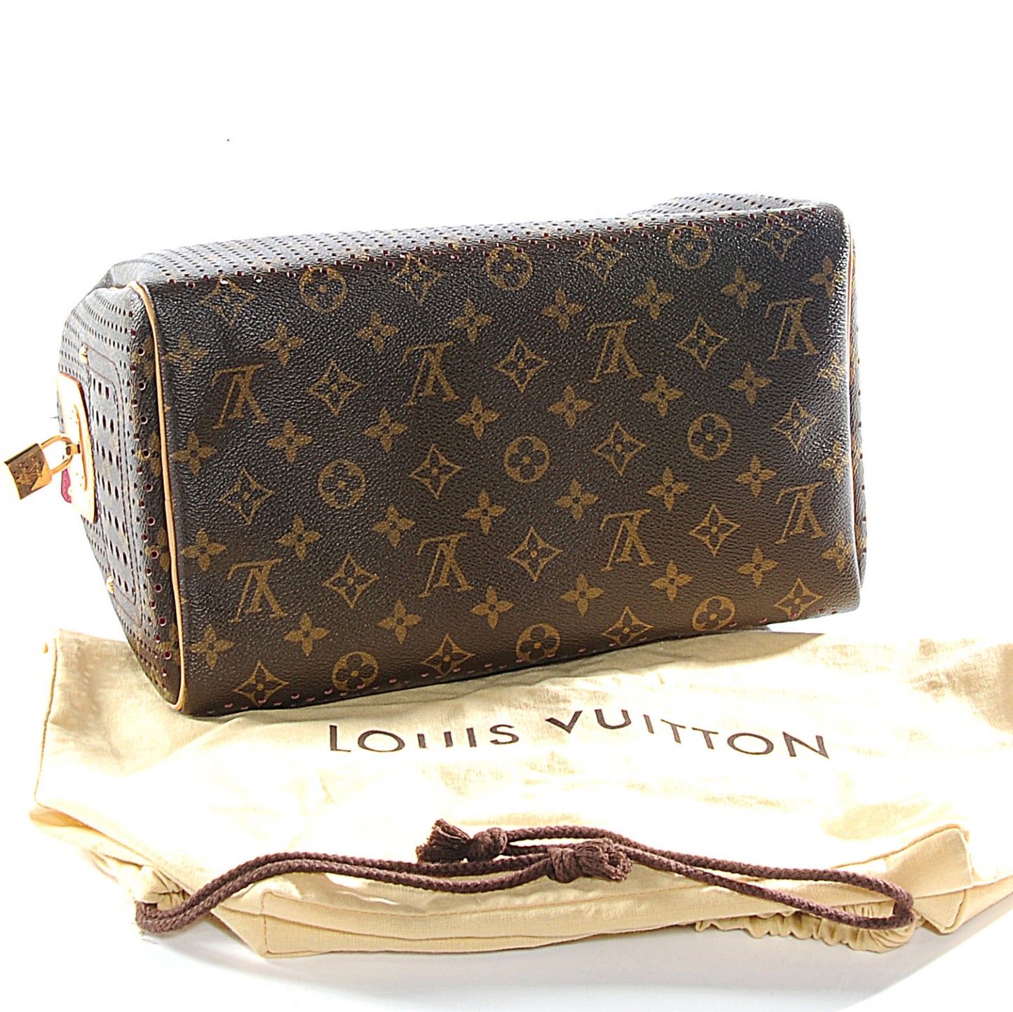 Monogram Perforated Speedy 30 Fuchsia