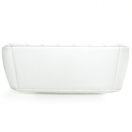 Chanel Caviar Grand Shopping Tote GST White 3 of 10