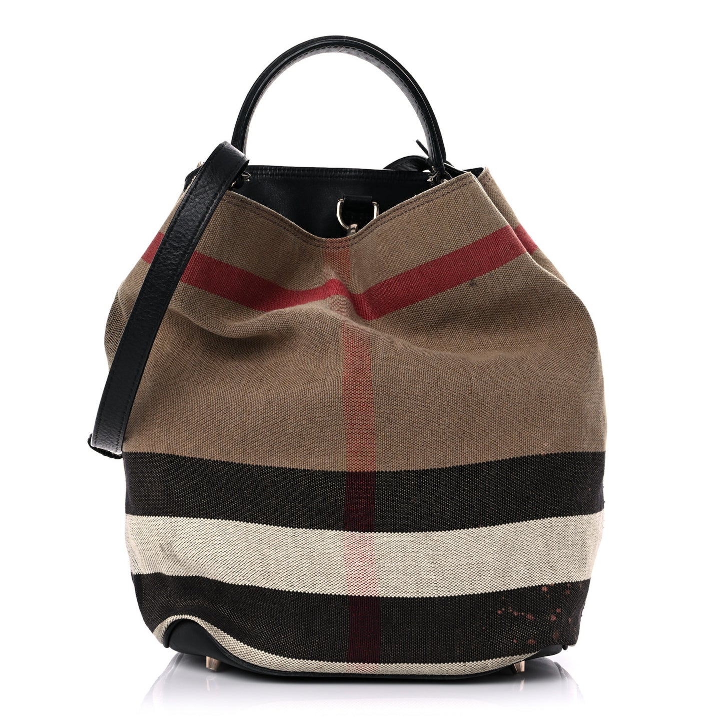 Canvas Mega Check Medium Ashby Hobo Black