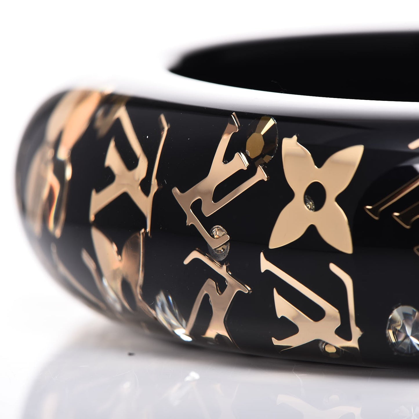 Resin Swarovski Medium Inclusion Bracelet GM Black