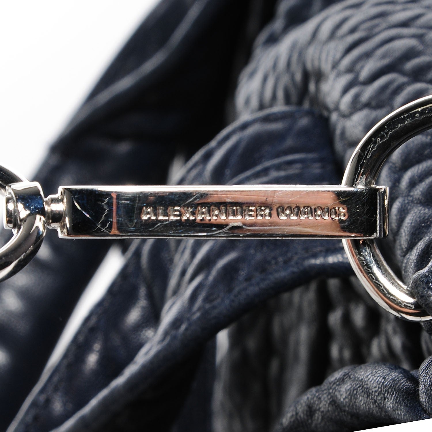 Alexander Wang Pebbled Lambskin Rocco Midnight 7 of 7