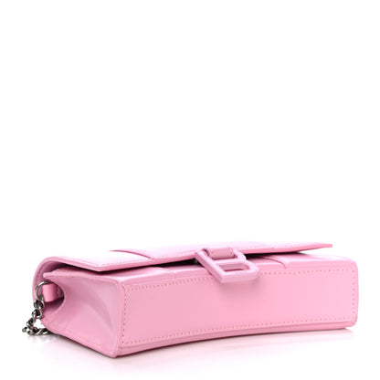 Balenciaga Shiny Box Calfskin Tonal B Hourglass Chain Bag Candy Pink 4 of 9
