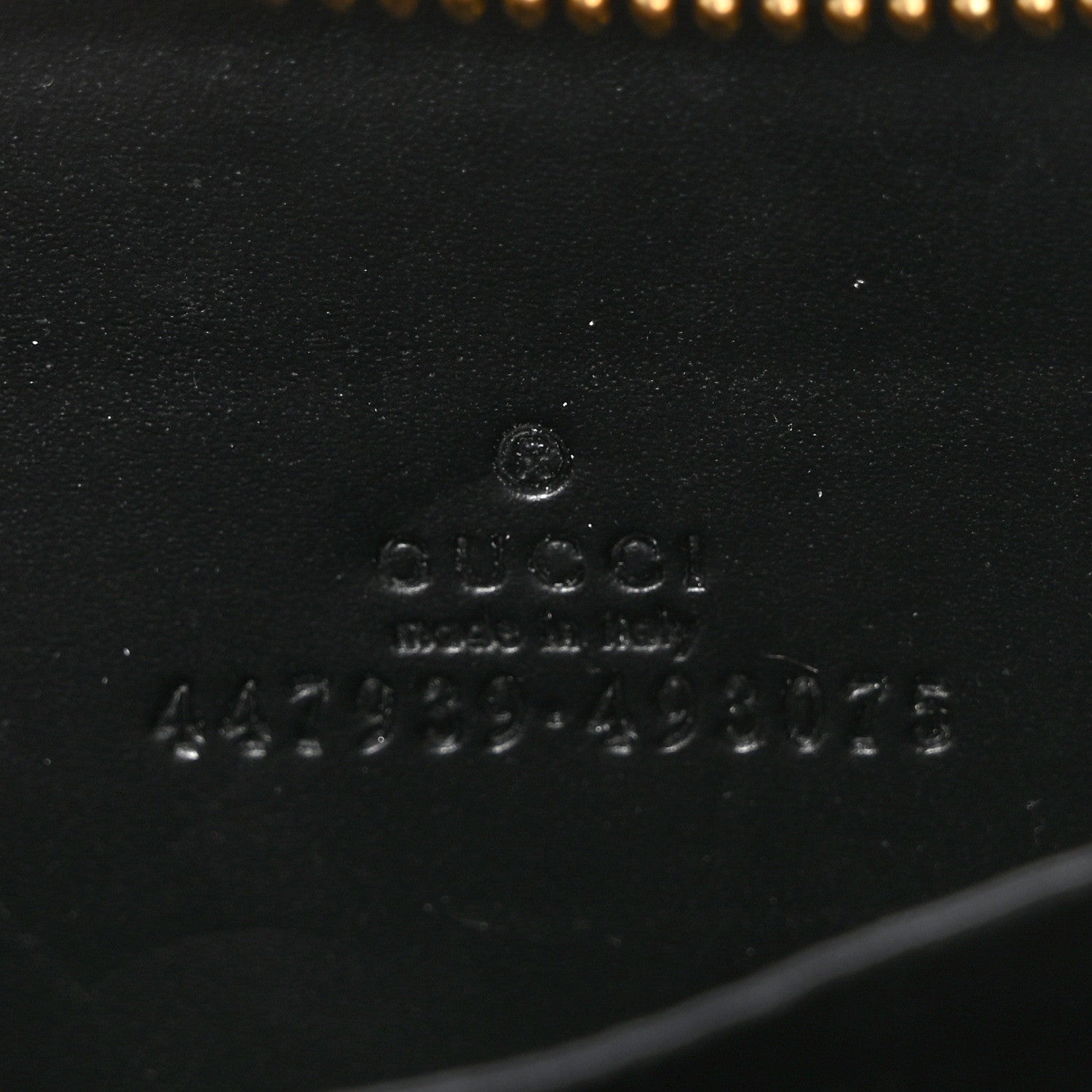 Gucci Guccissima Zip Around Card Case Black 6 of 7