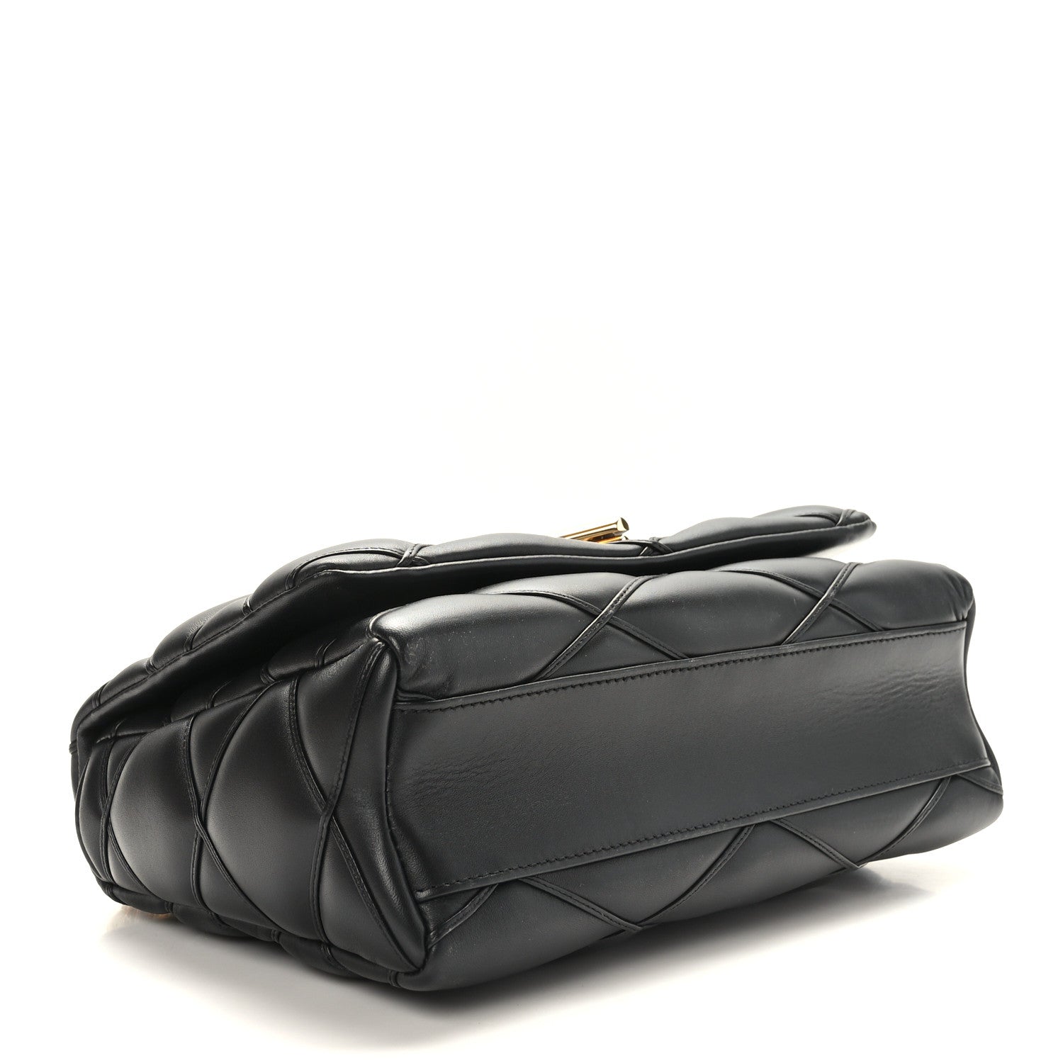 Louis Vuitton Lambskin Malletage Top Handle GO-14 GM Black 5 of 9