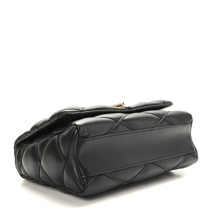 Louis Vuitton Lambskin Malletage Top Handle GO-14 GM Black 5 of 9