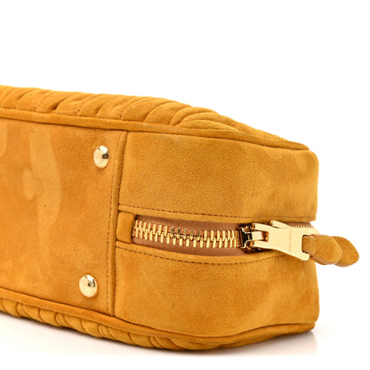 Miu Miu Suede Matelasse Large Arcadie Top Handle Bag Whiskey 7 of 12