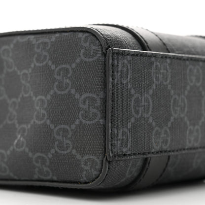 Gucci GG Supreme Monogram Appia Calfskin Web Mini Tote Bag Black 8 of 14