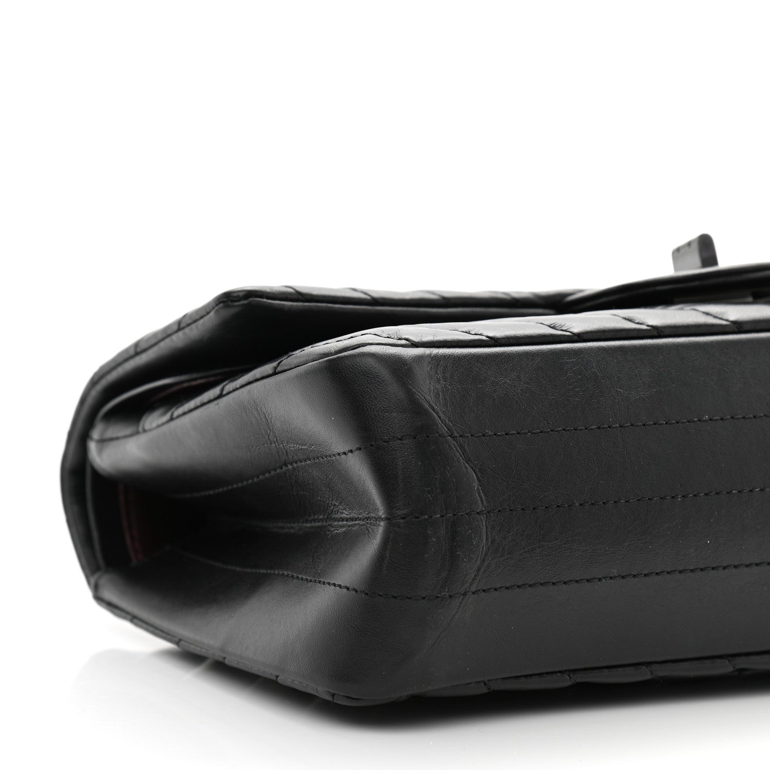 Chanel Aged Calfskin Chevron Quilted 2.55 Reissue 225 Flap So Black 9 of 10