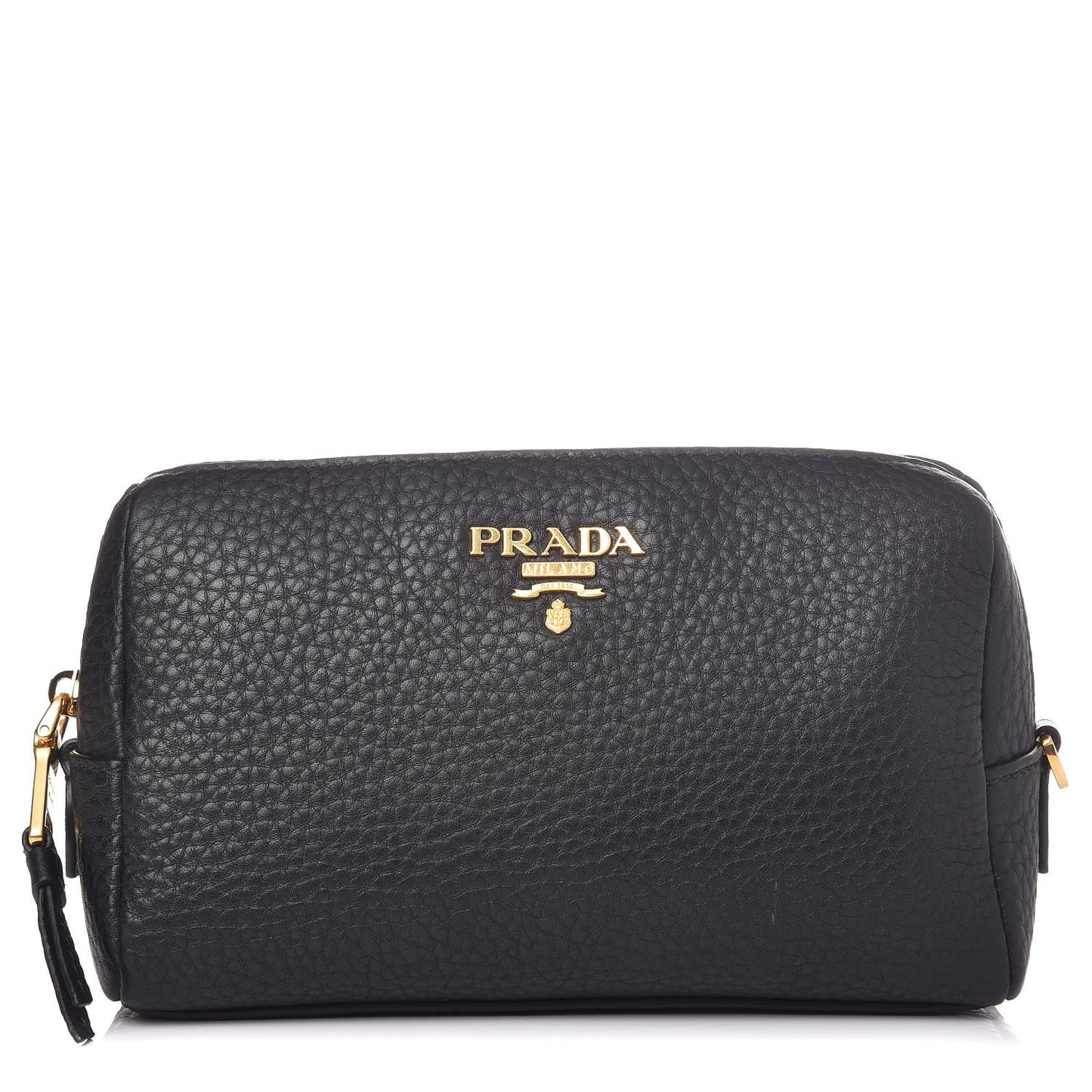 Vitello Daino Cosmetic Pouch Black