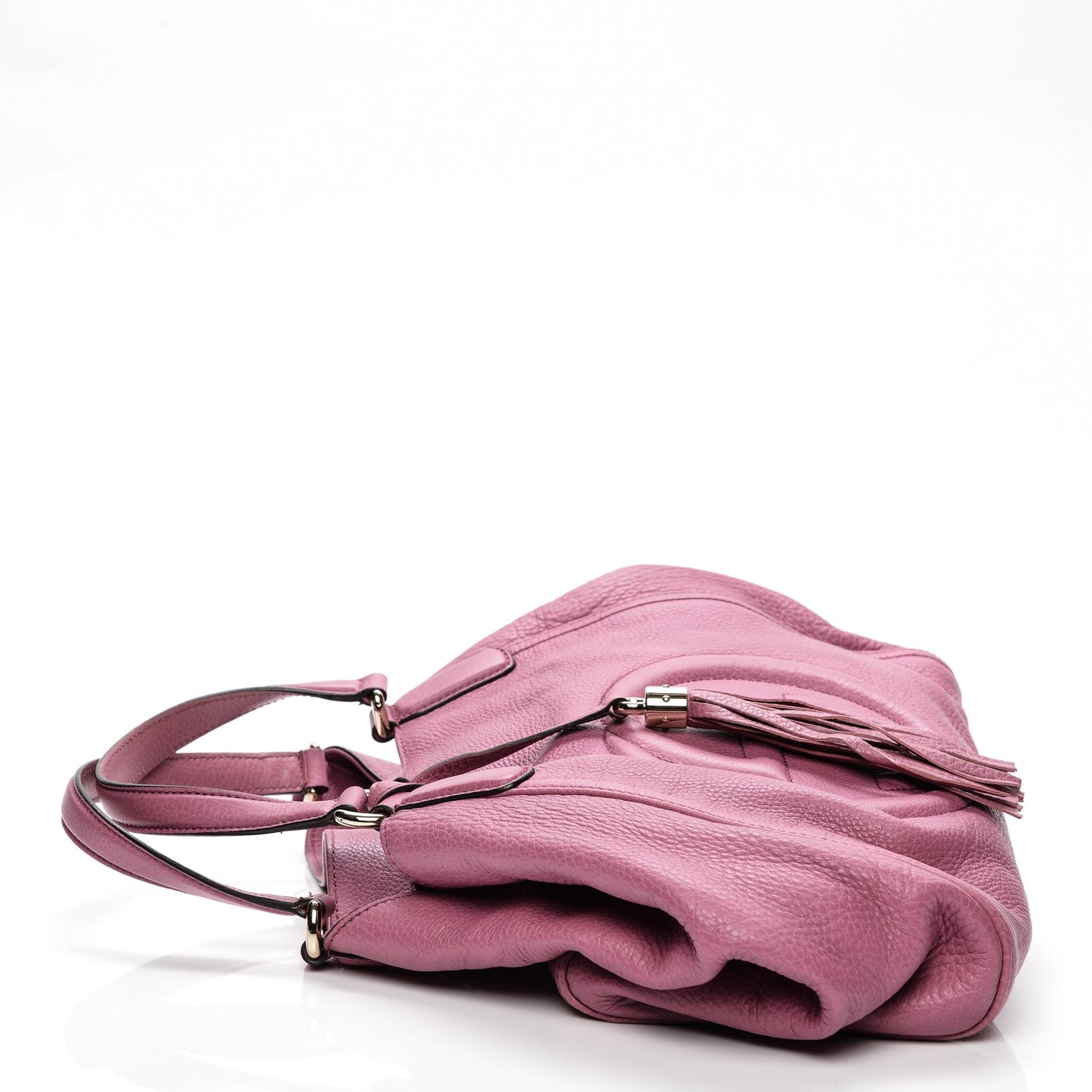 Pebbled Calfskin Medium Soho Shoulder Bag Fresia Rose