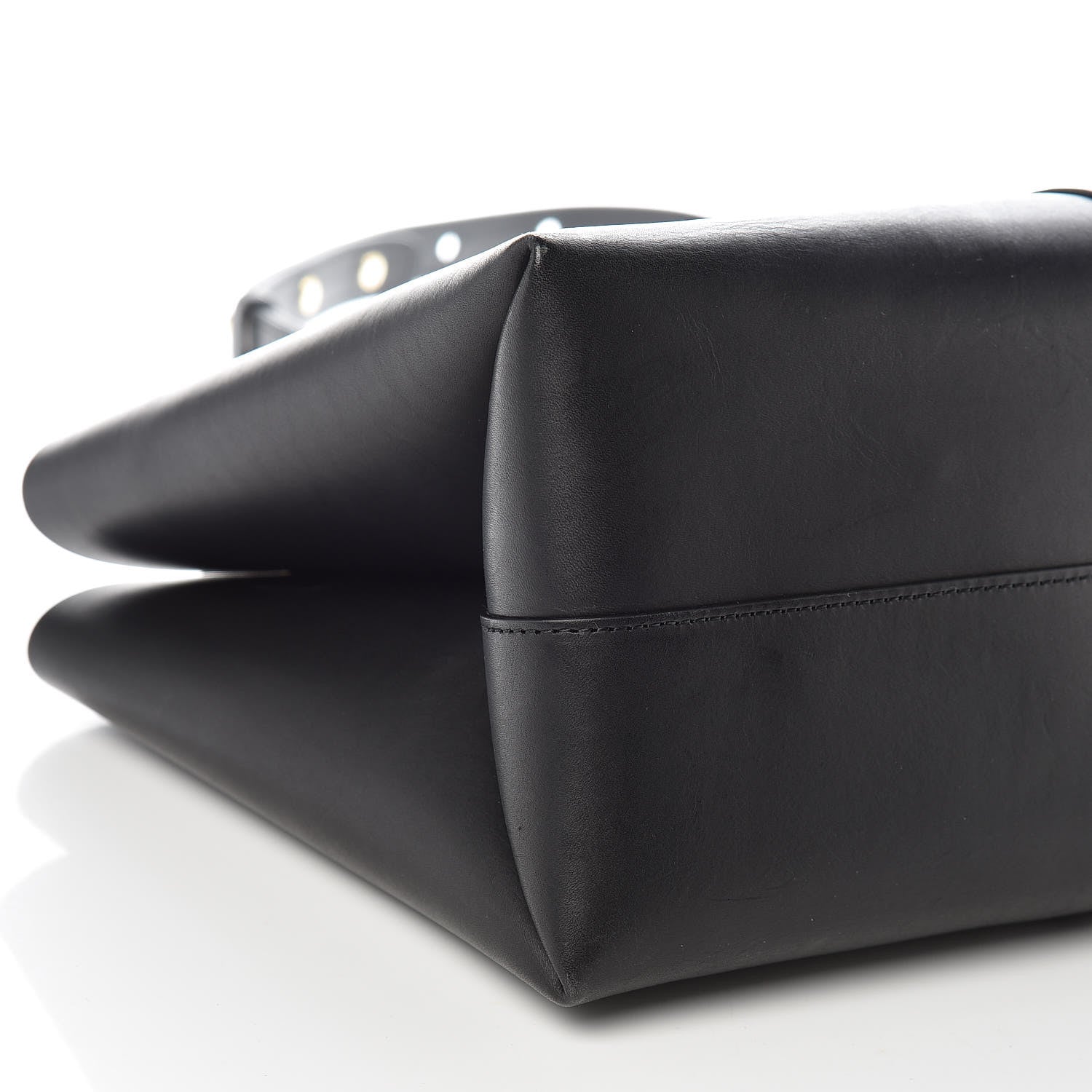 Mansur Gavriel Calfskin Mini Folded Bag Black Flamma 14 of 15