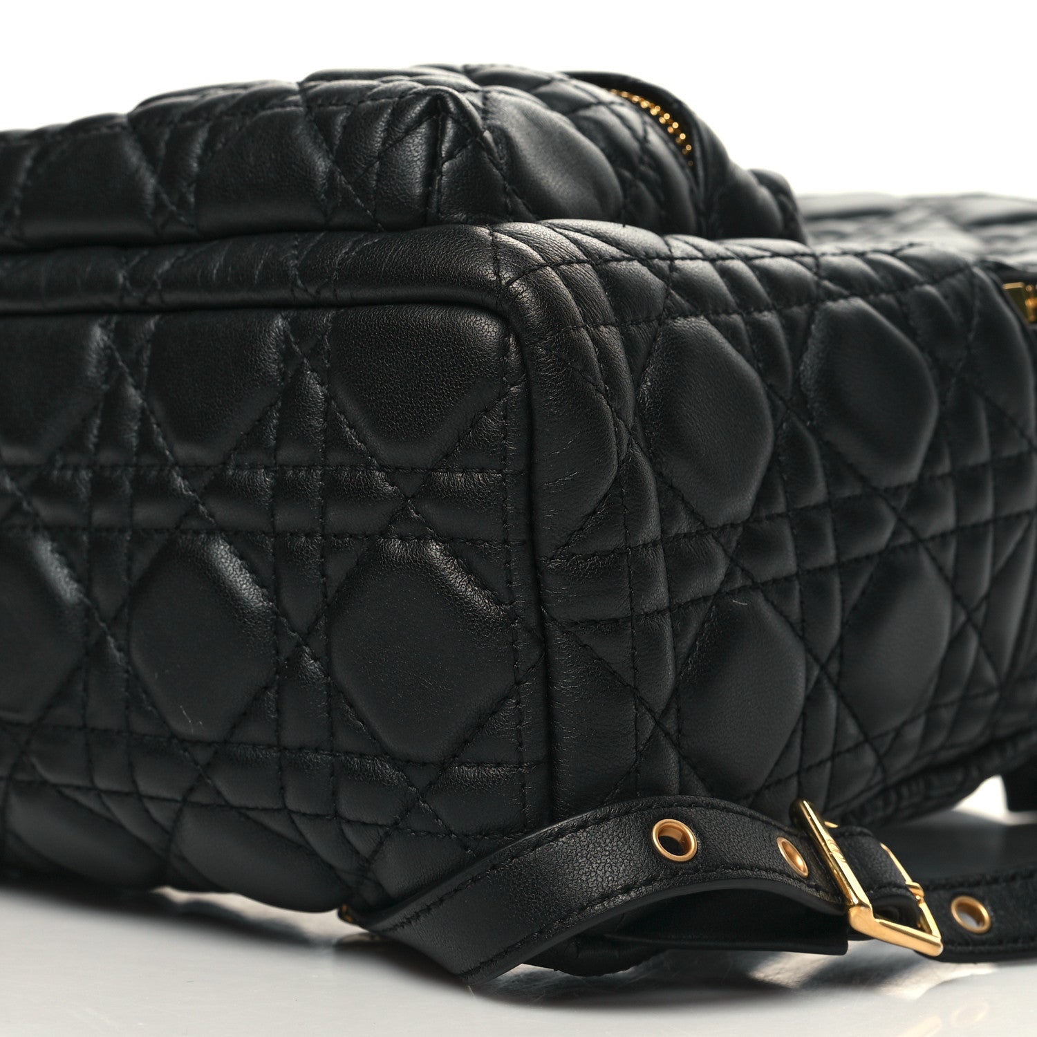 Christian Dior Lambskin Cannage Backpack Black 9 of 9