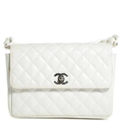 Chanel Lizard Quilted Small Flap White 1 of 9