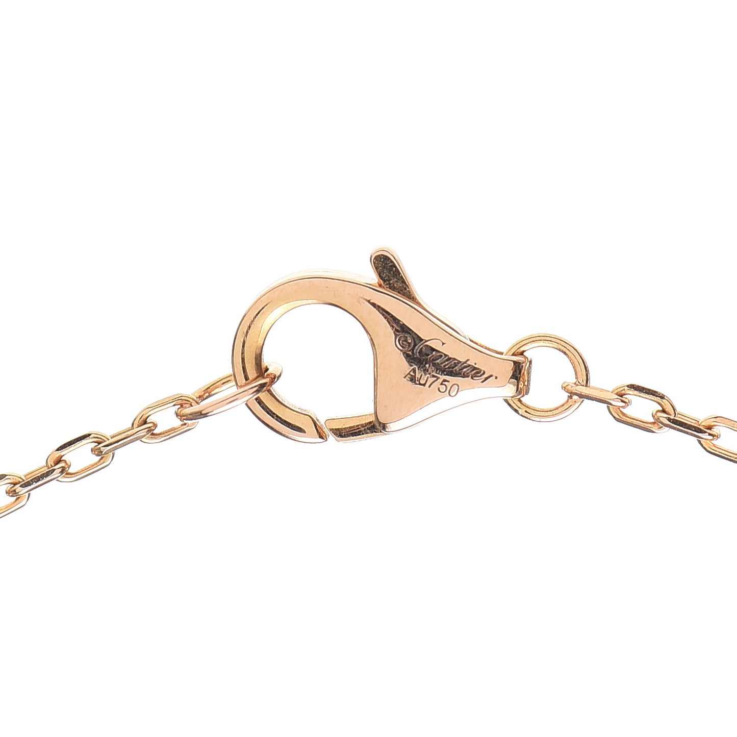 18K Pink White Yellow Gold Diamond Trinity De Cartier Pendant Necklace