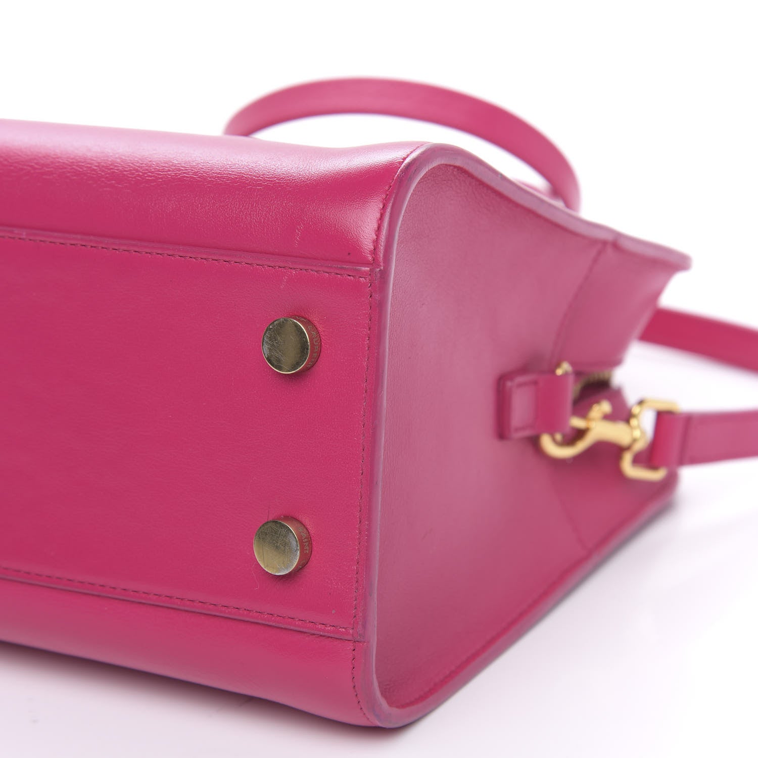 Saint Laurent Calfskin Monogram Baby Cabas Fuchsia 9 of 11