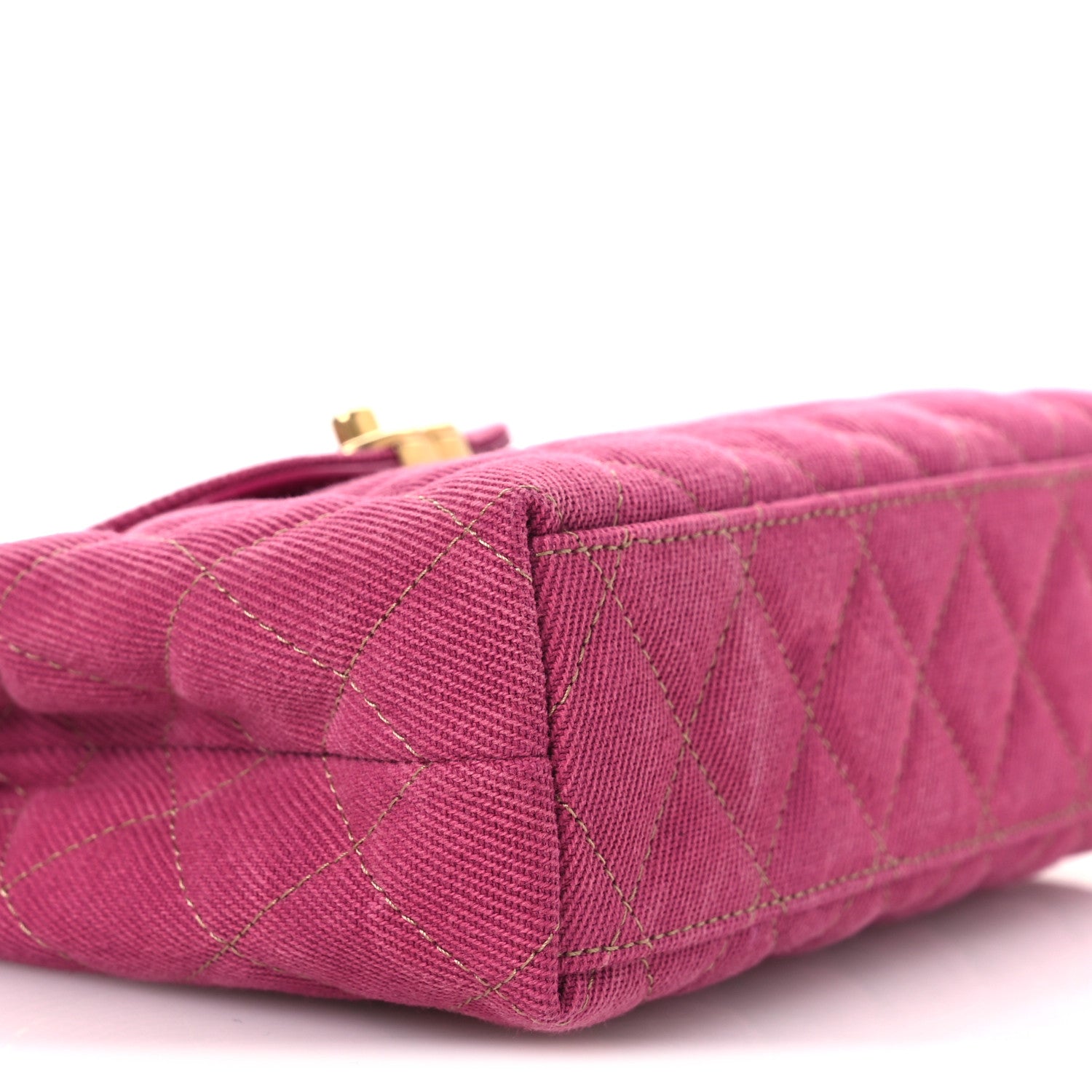 Chanel Denim Quilted Nano Kelly Shopper Fuchsia 9 of 10