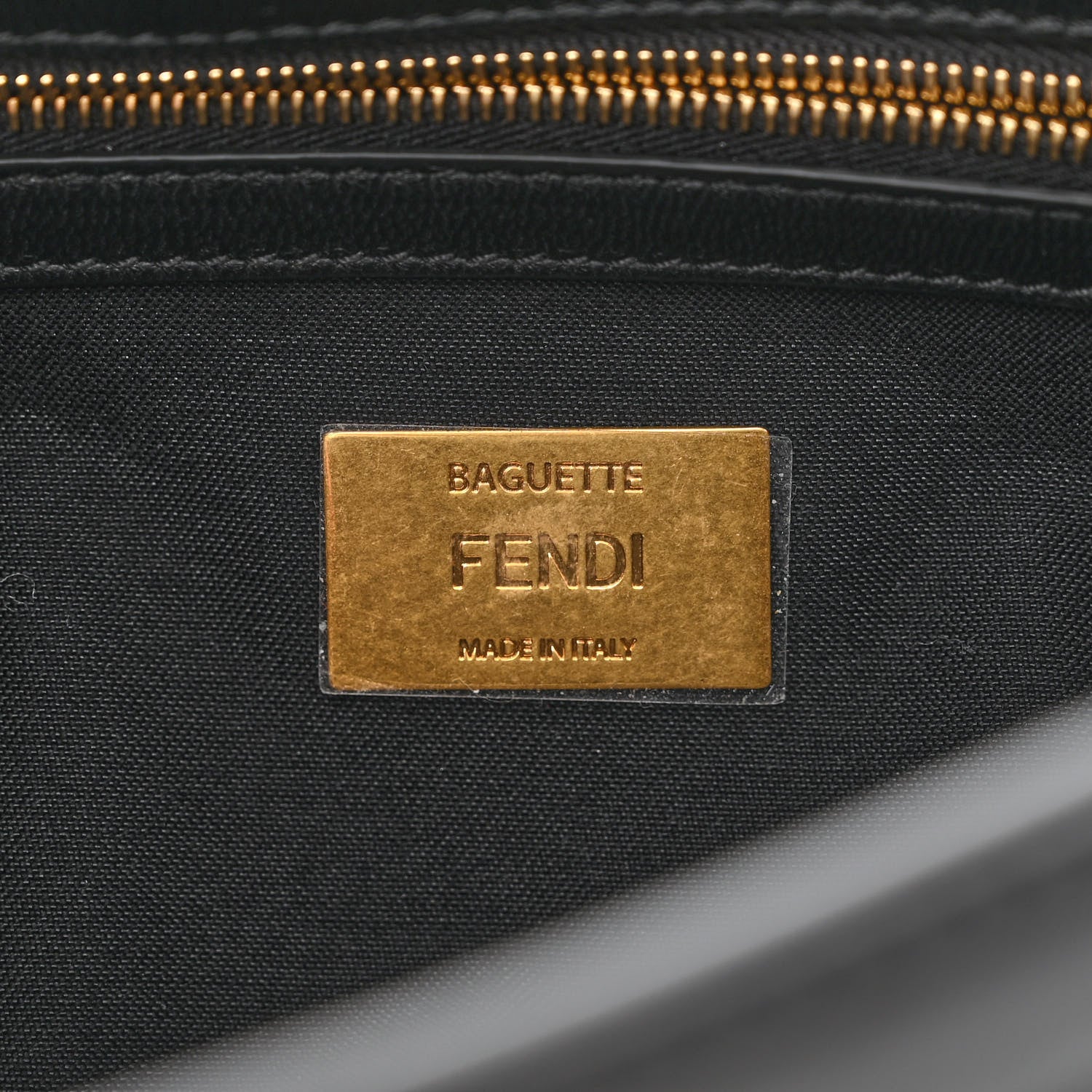 Fendi Nappa Apolo Chain Baguette Black 6 of 10