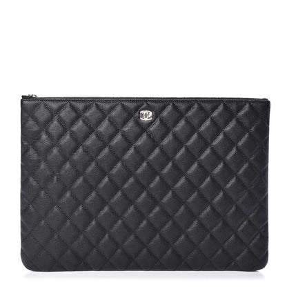 Chanel Caviar Quilted Large Cosmetic Case Black 1 of 10