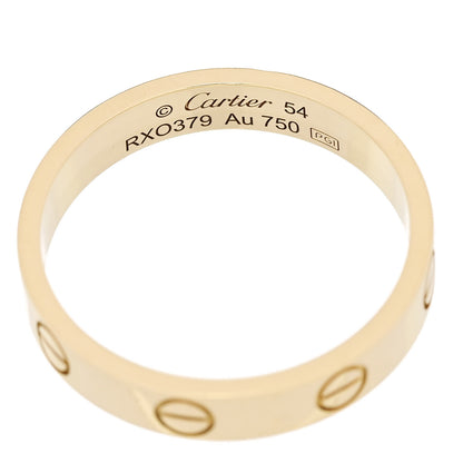 Cartier 18K Yellow Gold 3.5mm LOVE Wedding Band Ring 54 6.75 4 of 5