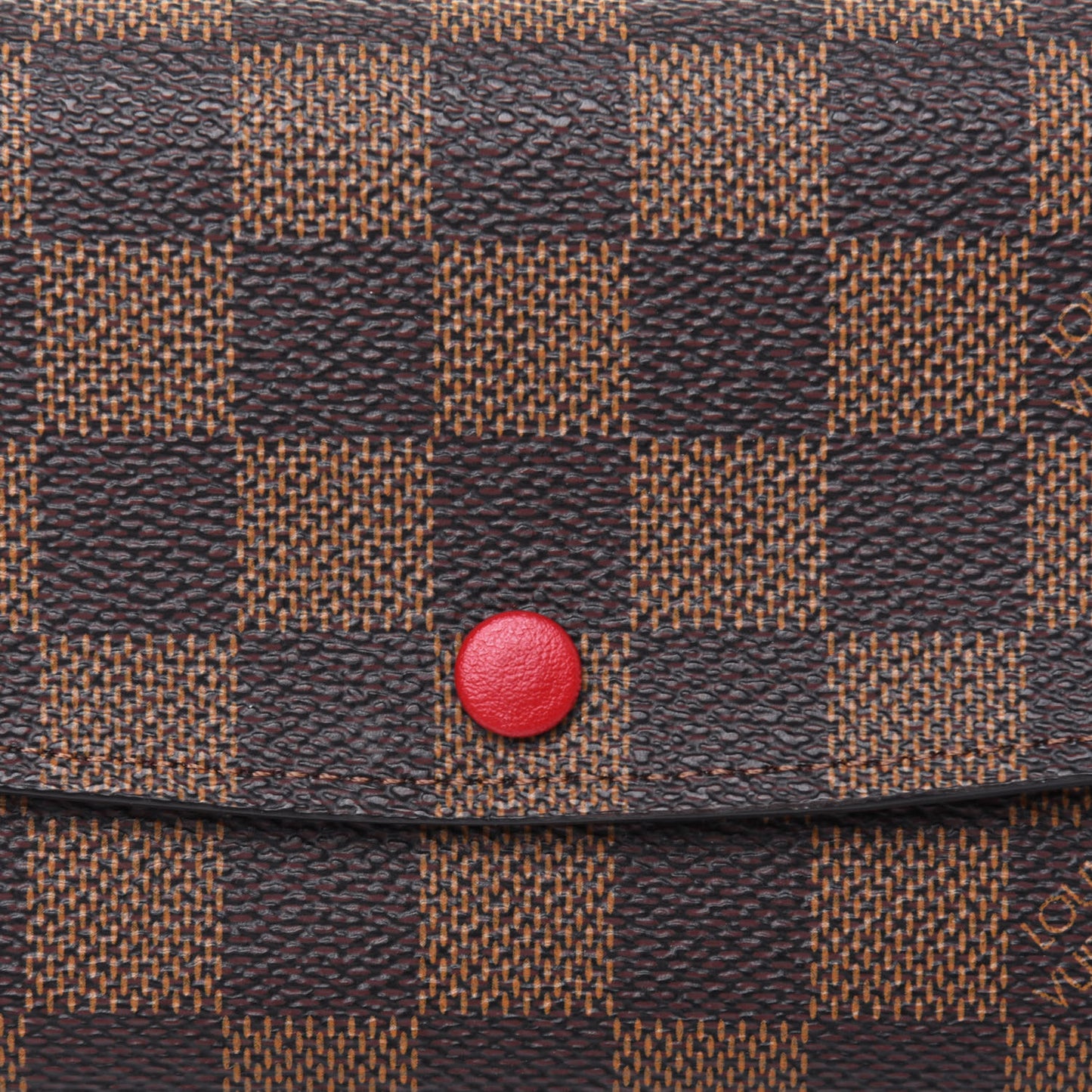 Damier Ebene Emilie Wallet Red