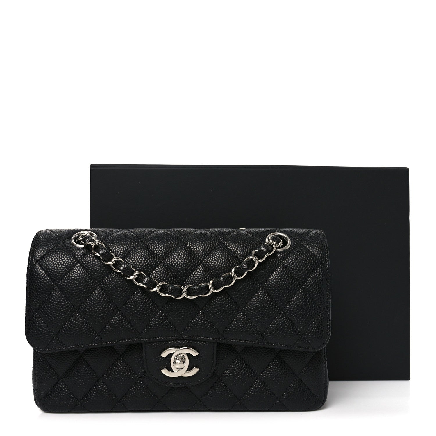 Chanel Caviar Quilted Medium Double Flap Black 11 of 11