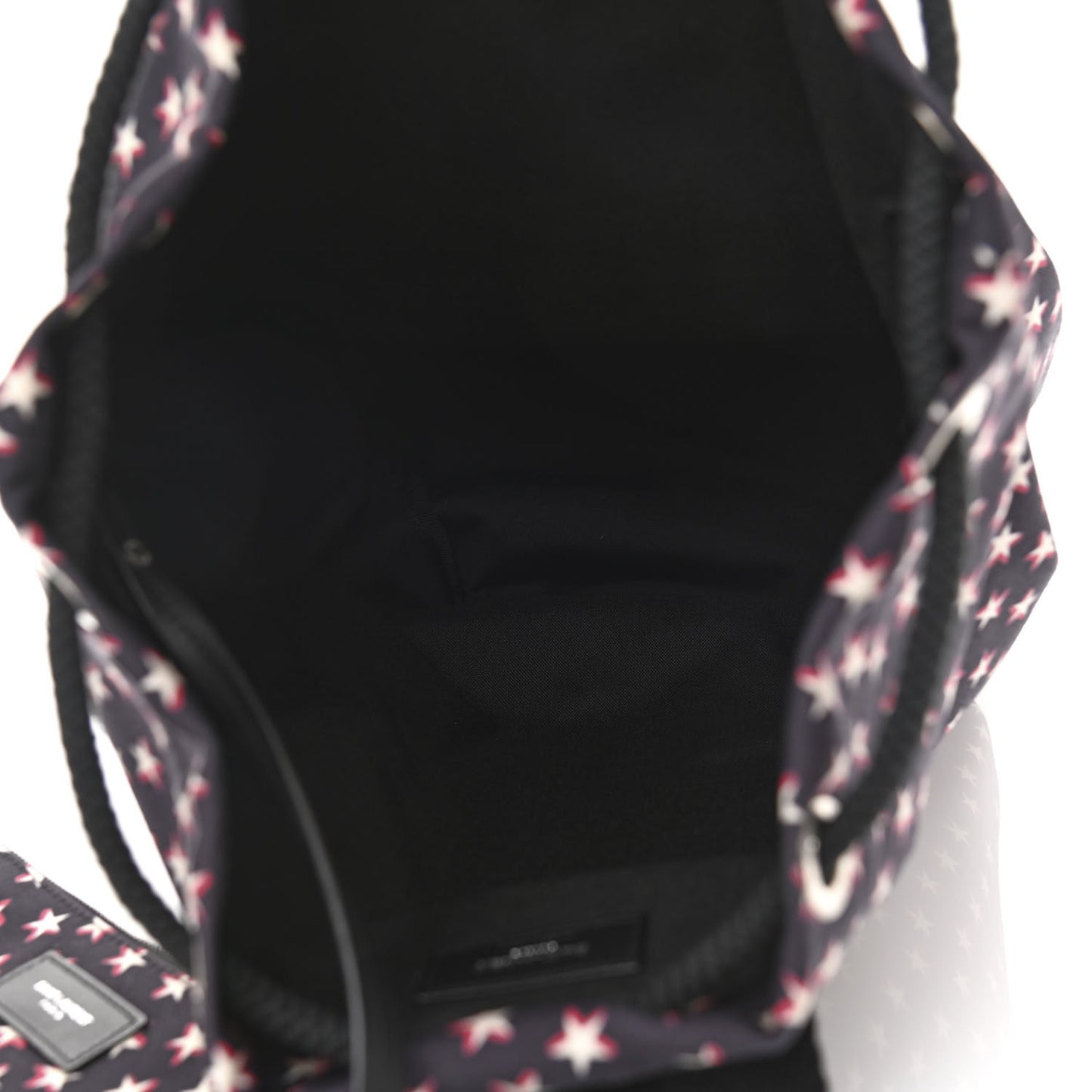 Canvas Star Print City Sailor Backpack Black