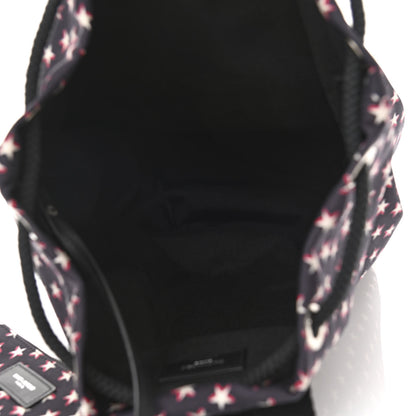Saint Laurent Canvas Star Print City Sailor Backpack Black 6 of 10