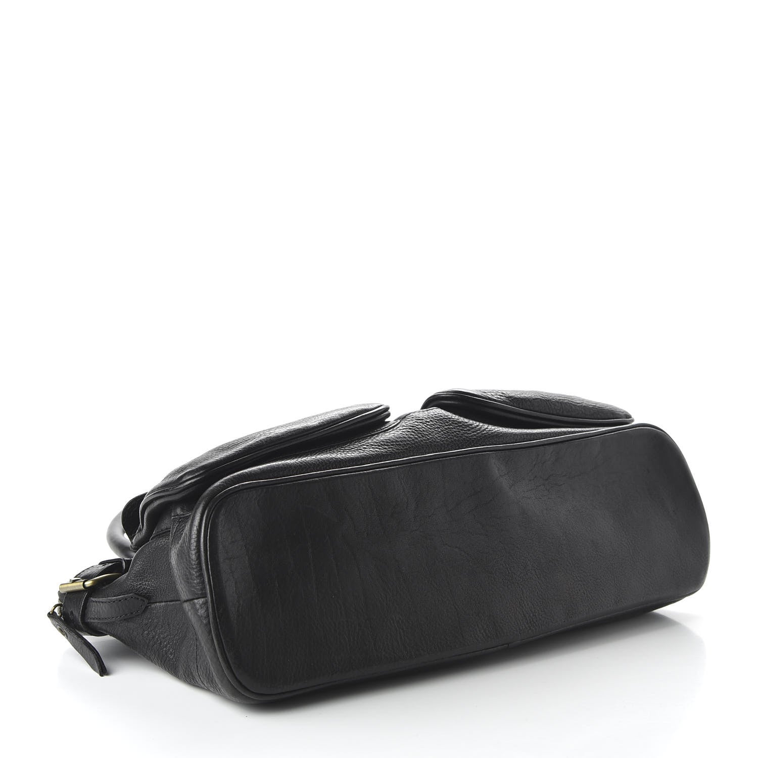 Burberry Calfskin Two Front Pocket Satchel Bag Black 4 of 10