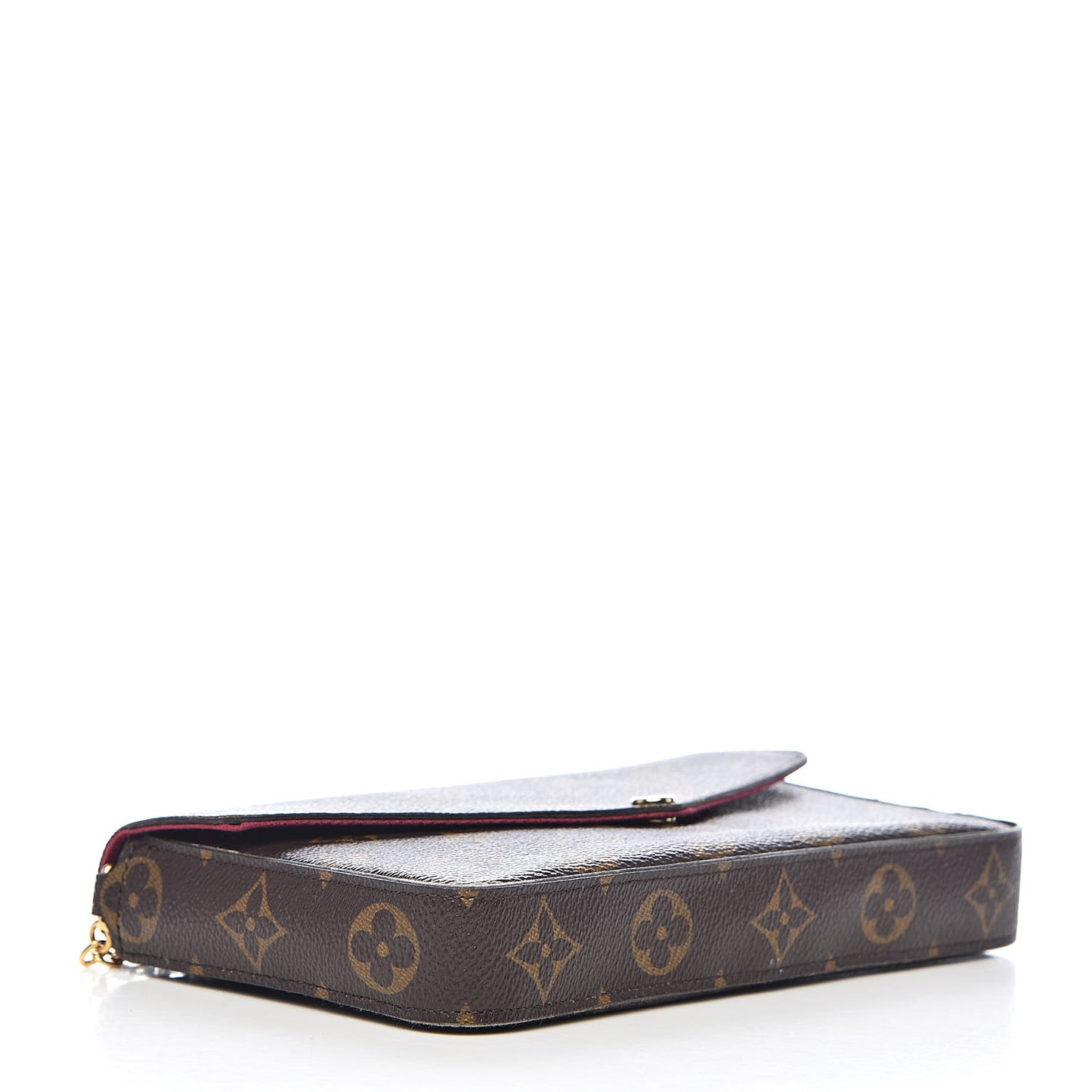 Monogram Pochette Felicie Chain Wallet Fuchsia
