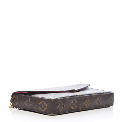 Louis Vuitton Monogram Pochette Felicie Chain Wallet Fuchsia 4 of 16