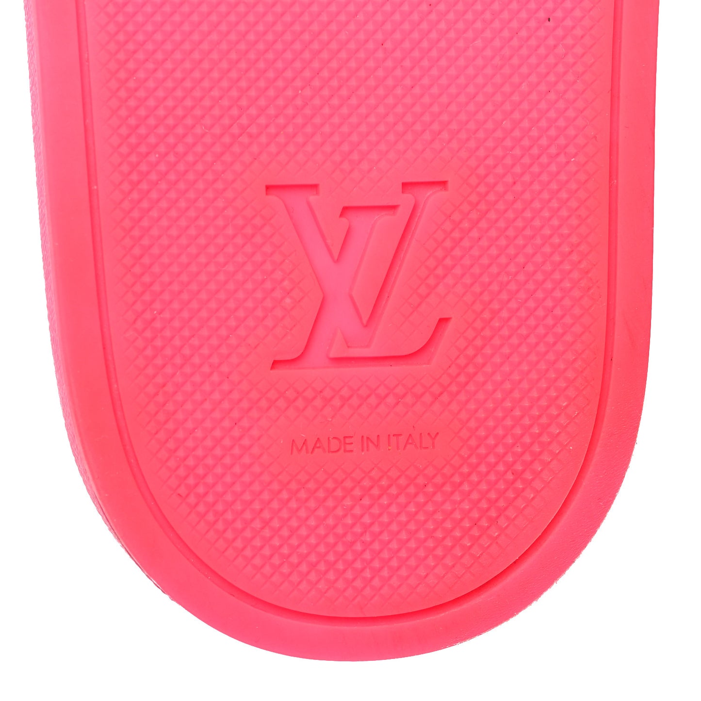 Rubber Embossed Monogram Mens Waterfront Mules 8 Pink