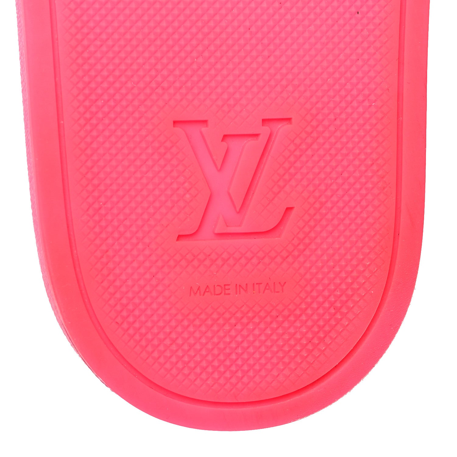 Louis Vuitton Rubber Embossed Monogram Mens Waterfront Mules 8 Pink 6 of 8