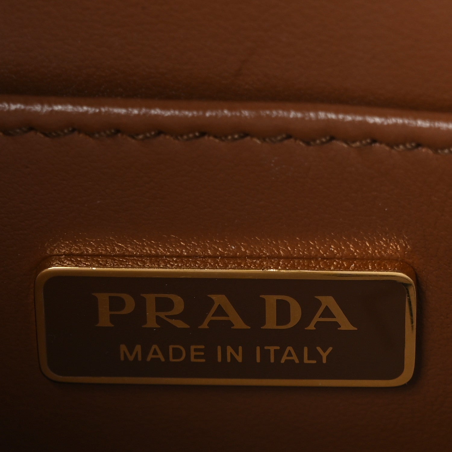 Prada Jacquard Saffiano Triangolo Symbole Embroidered Micro Tote Tobacco Talco 6 of 8