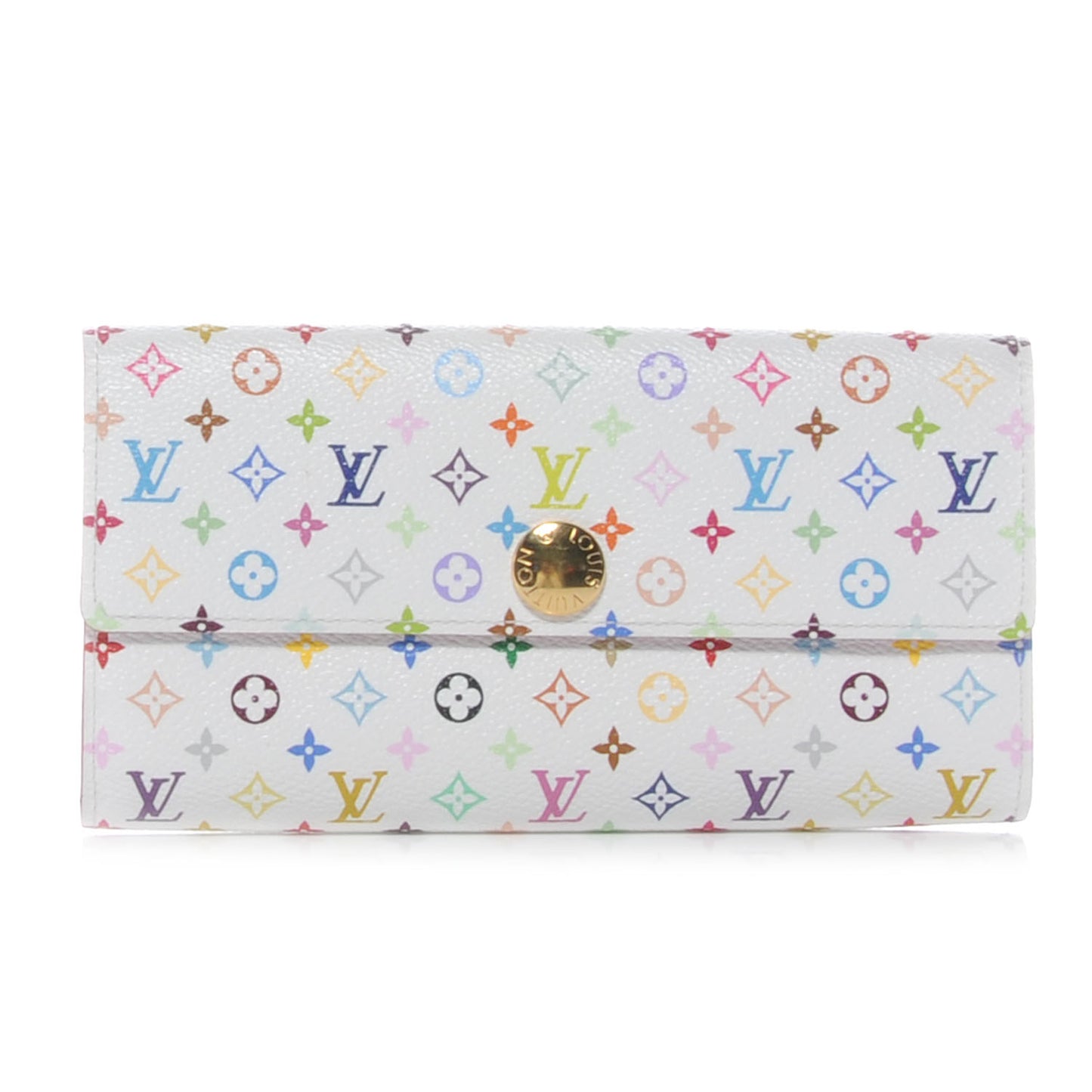 Monogram Multicolor Sarah Wallet White