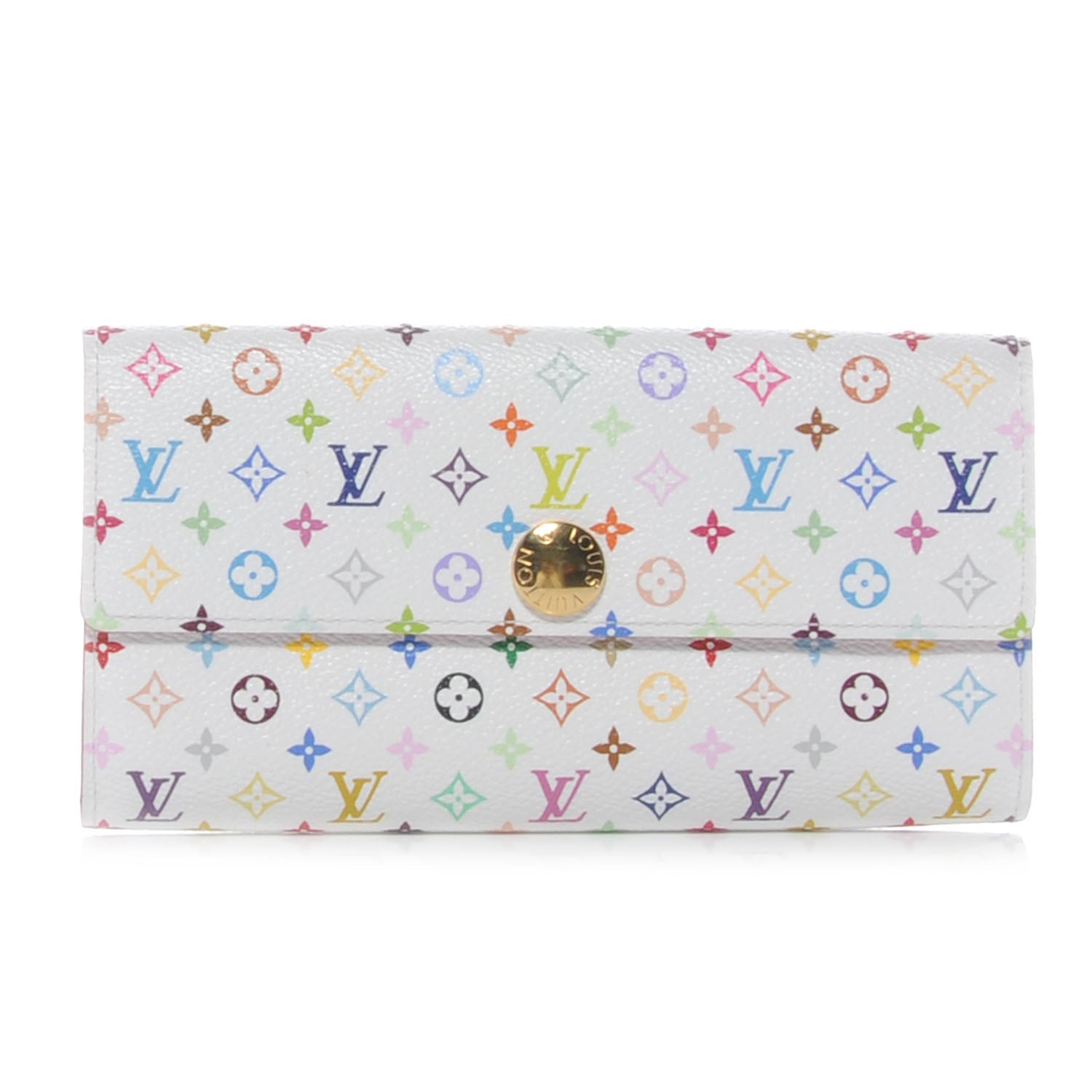 Louis Vuitton Monogram Multicolor Sarah Wallet White 1 of 8