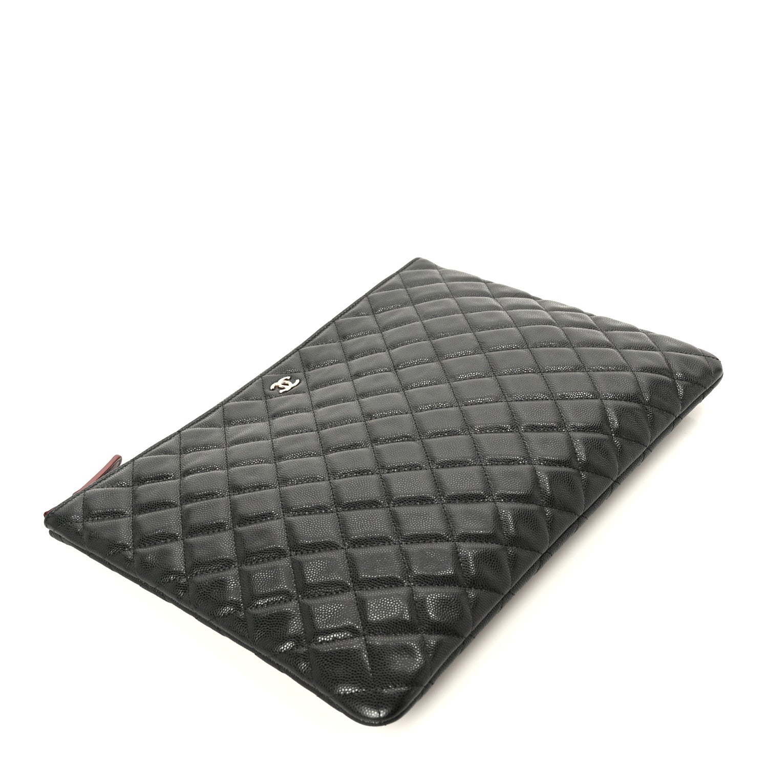 Chanel Caviar Quilted Large Cosmetic Case Black 4 of 8