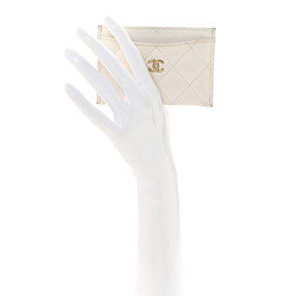 Chanel Caviar Quilted Card Holder White 2 of 8